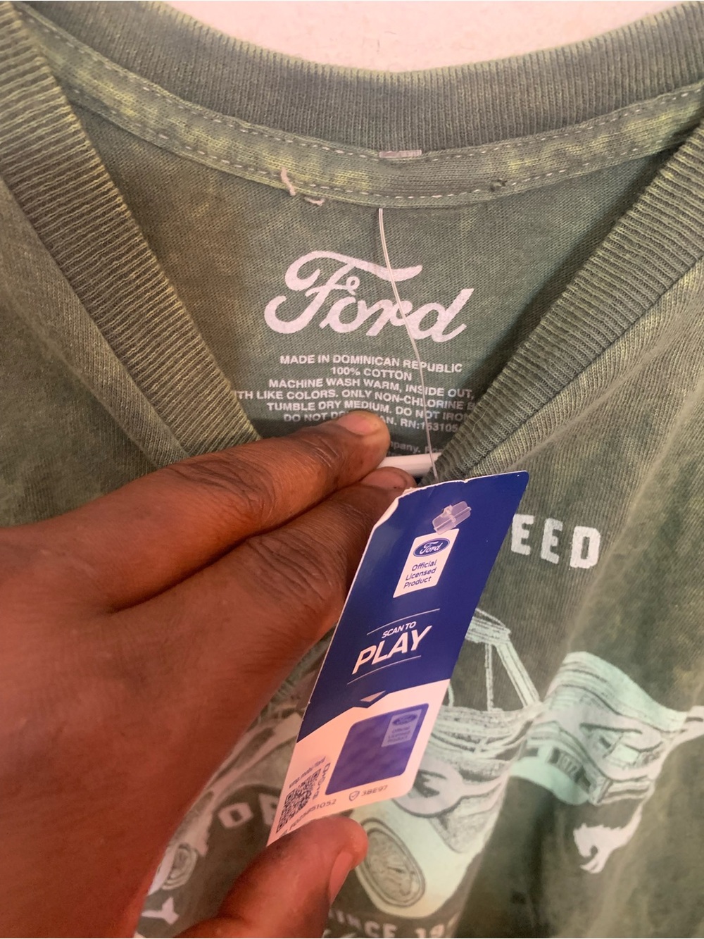 Ford Olive Green Graphic Short Sleeve Tee